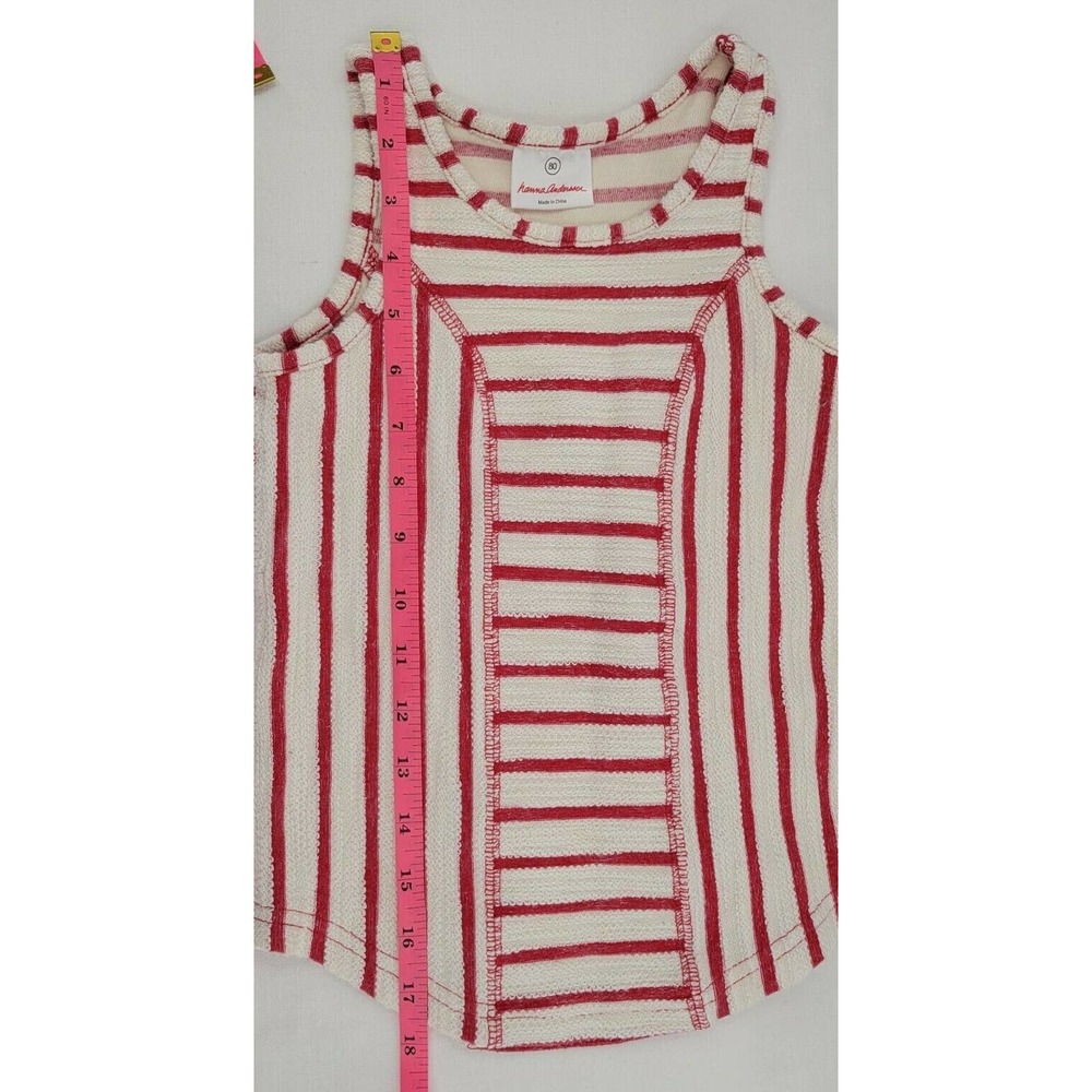 Hanna Andersson Size 12-24 mo (80) Sleeveless Red White Stripe Dress - Picture 9 of 9